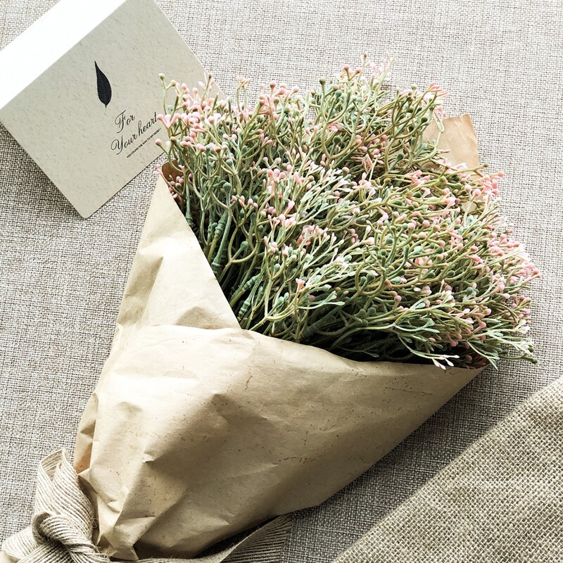 

1bundle Artificial Flower With 6pcs Branch, Pink