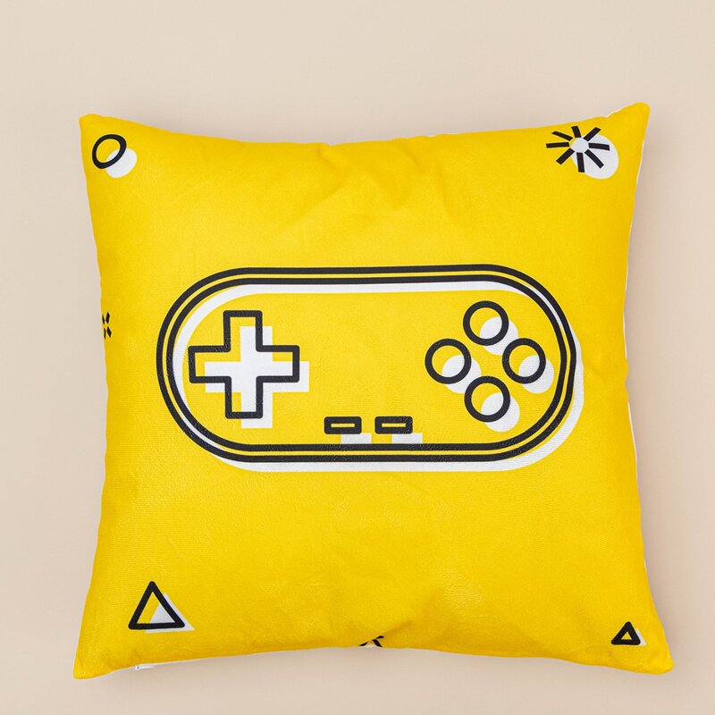 

Gamepad Print Cushion Cover Without Filler, Yellow