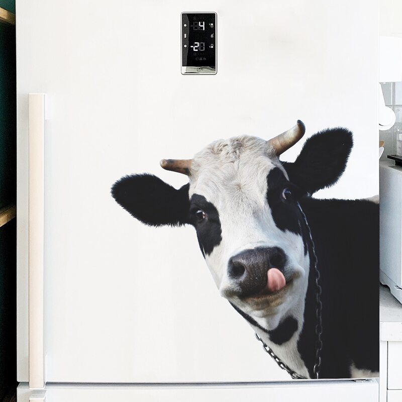 

Cow Print Wall Sticker, Black and white