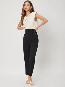 MOTF PREMIUM VISCOSE TAILORED TROUSERS - Black - View 3