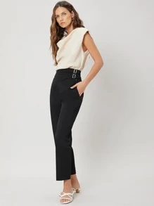 MOTF PREMIUM VISCOSE TAILORED TROUSERS - Black - View 6