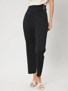 MOTF PREMIUM VISCOSE TAILORED TROUSERS - Black - View 8