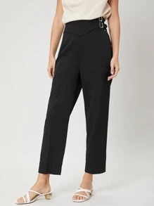 MOTF PREMIUM VISCOSE TAILORED TROUSERS - Black - View 9