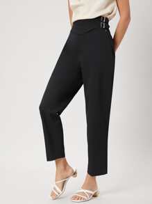 MOTF PREMIUM VISCOSE TAILORED TROUSERS - Black - View 10