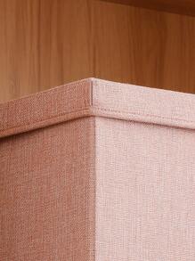 1pc Solid Color Storage Box - Pink - View 3