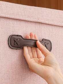 1pc Solid Color Storage Box - Pink - View 4
