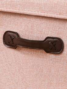 1pc Solid Color Storage Box - Pink - View 6