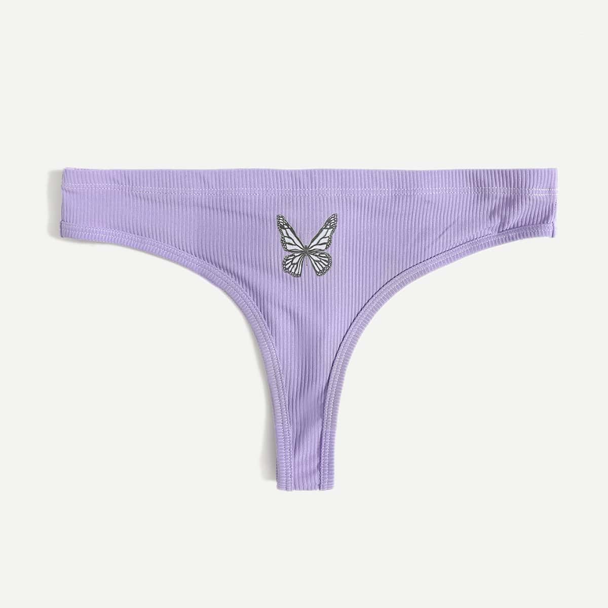 

Butterfly Print Panty, Purple