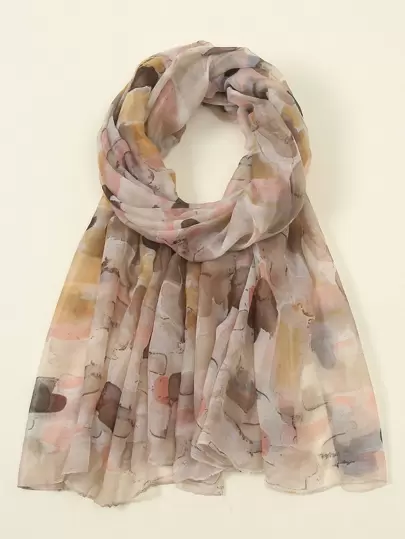 Boho 1pc Allover Graphic Scarf For Outdoor All Seasons Winter Fall