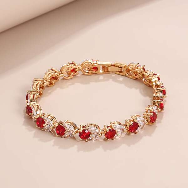 

Zircon Decor Bracelet, Gold