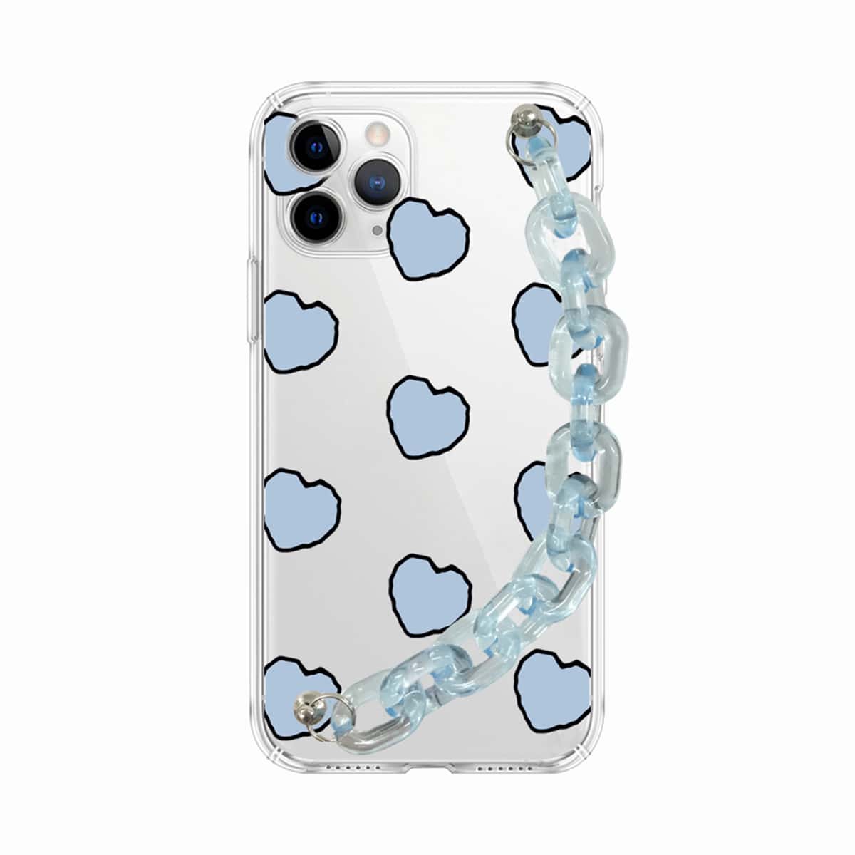 

Chain Hand Strap Heart Phone Case, Multicolor