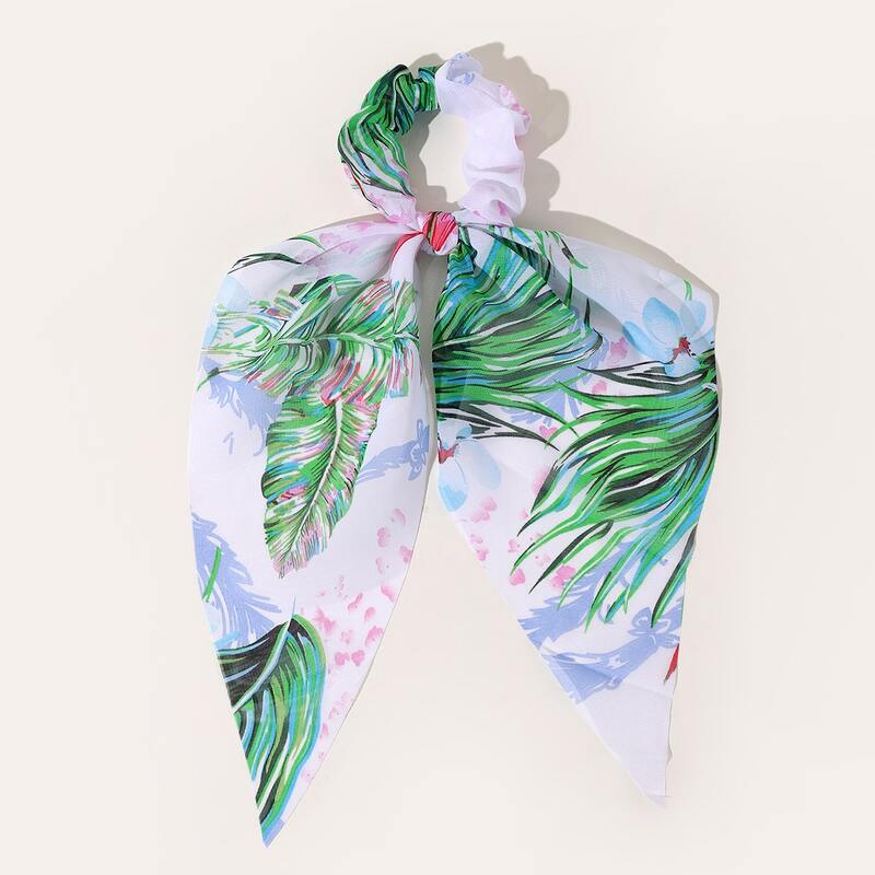 

Leaf Print Hair Tie, Multicolor
