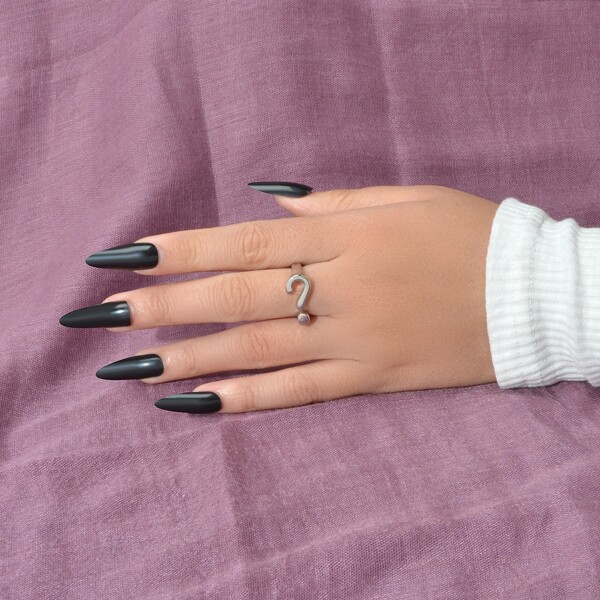 

Question Mark Design Ring, Silver