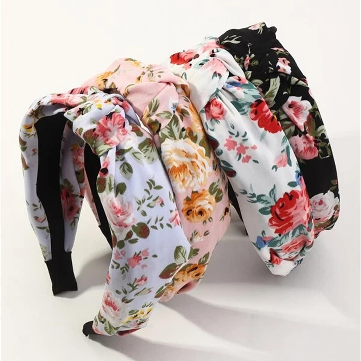 

4pcs Floral Knot Headband, Multicolor