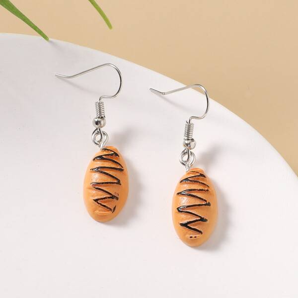 

Bread Drop Earrings, Yellow