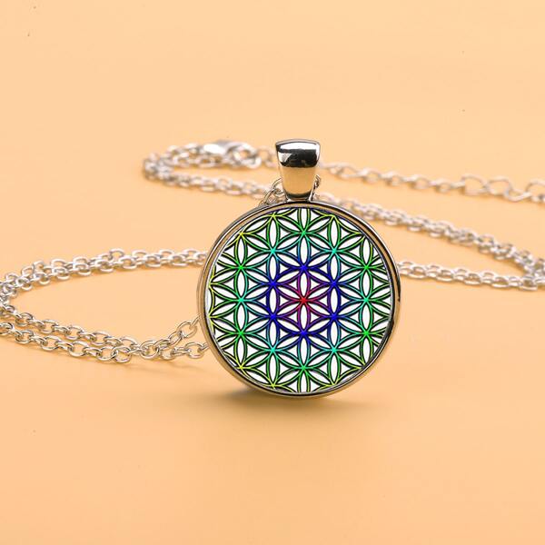 

Round Charm Necklace, Multicolor