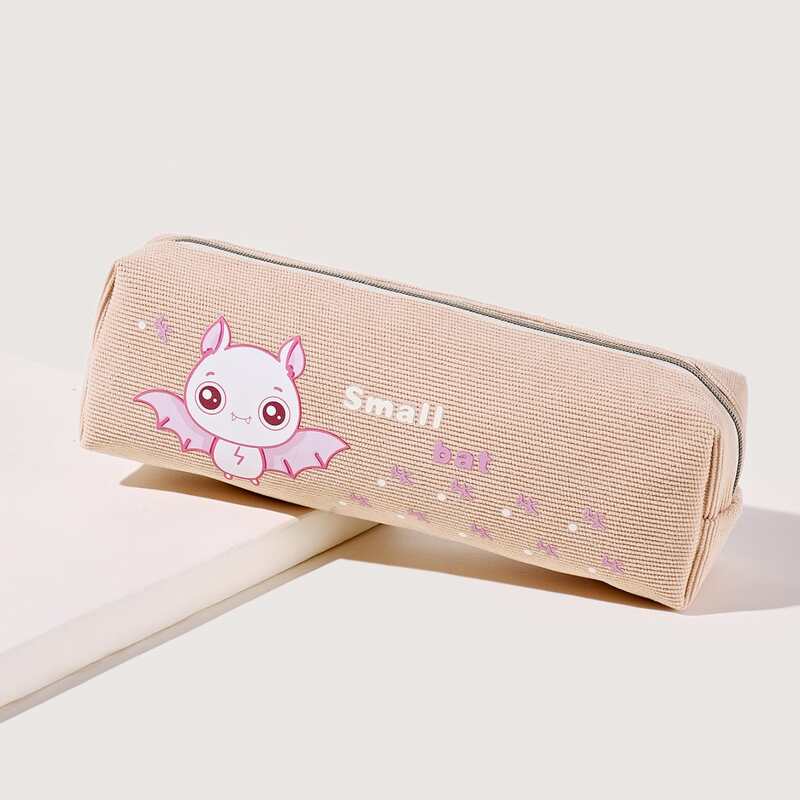 

Cartoon Graphic Pencil Case, Apricot