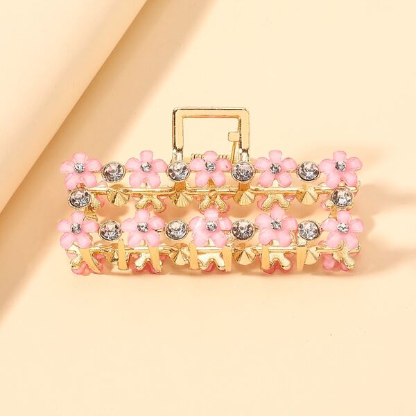 

Rhinestone Decor Hair Claw, Multicolor