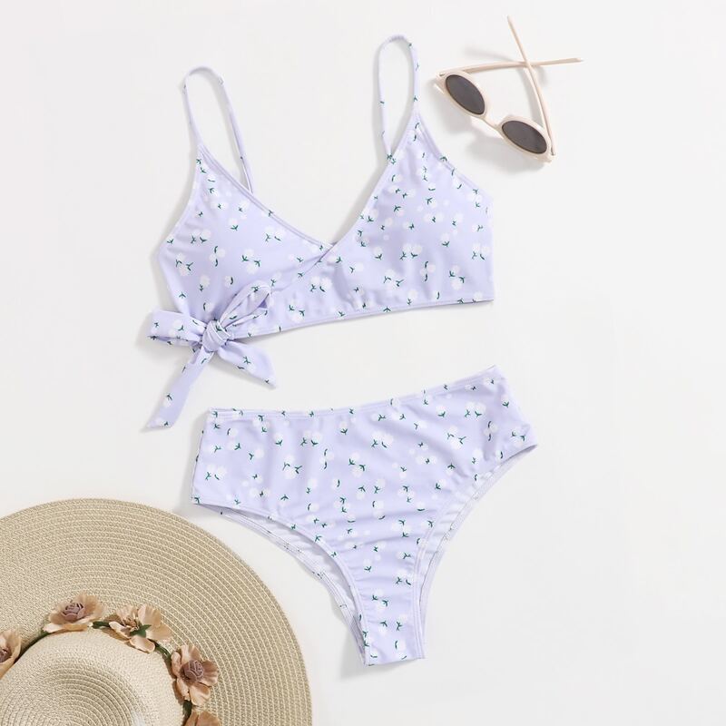 

Ditsy Floral Bikini Swimsuit, Purple