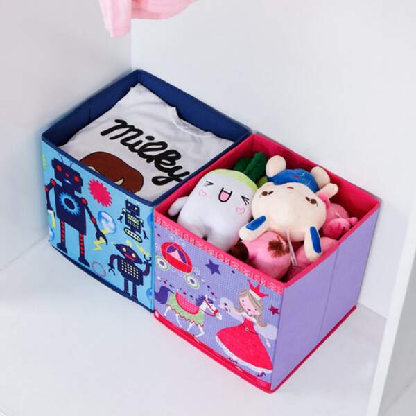 

1pc Cartoon Graphic Random Clothes Storage Box, Multicolor