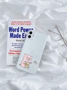2pcs Cartoon Pig Clear Phone Case Compatible With iPhone15/15Plus/15Pro/15Promax - Clear - View 3