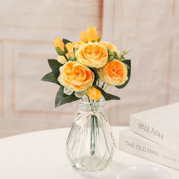 

1bunch Artificial Rose, Yellow
