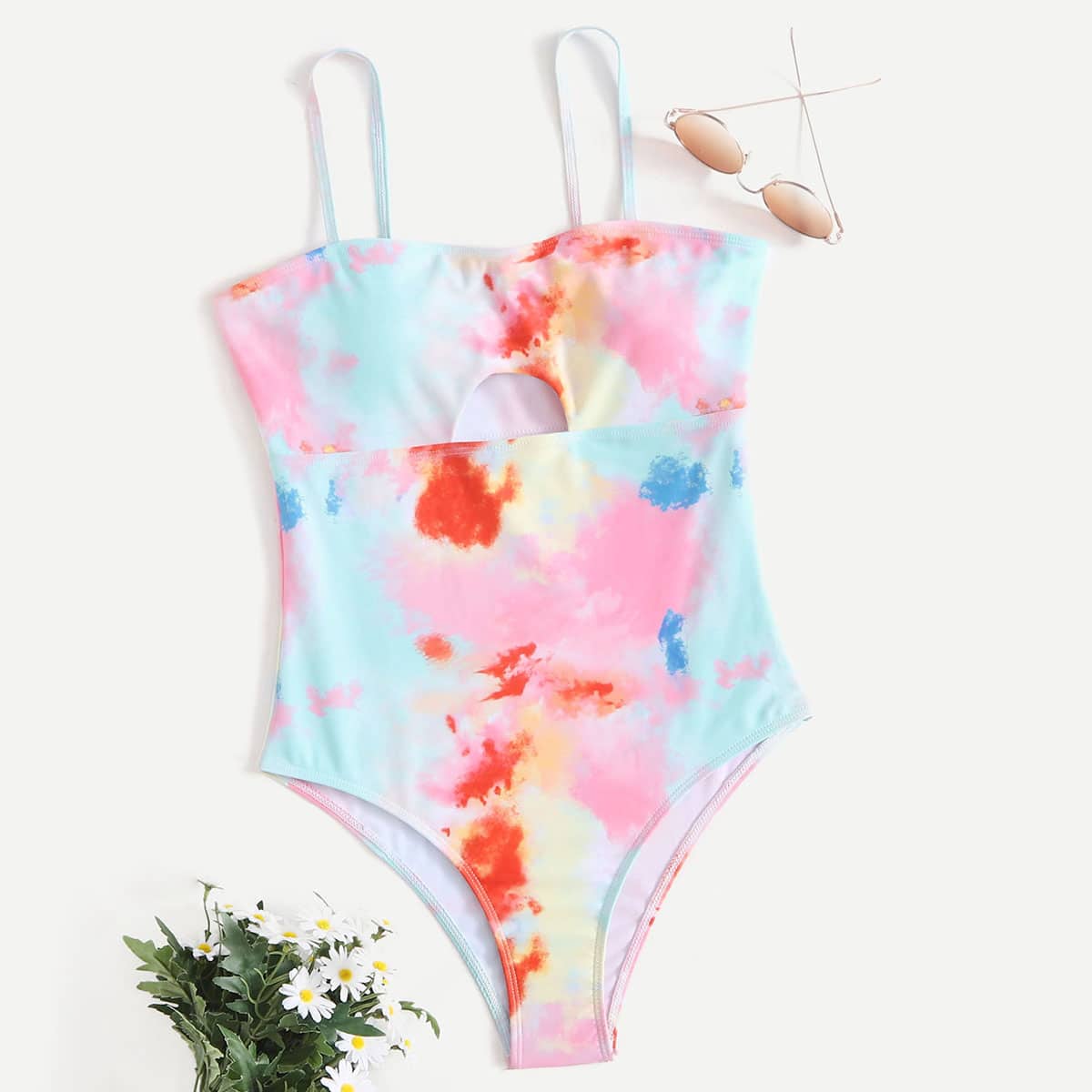 

Tie Dye One Piece Swimsuit, Multicolor