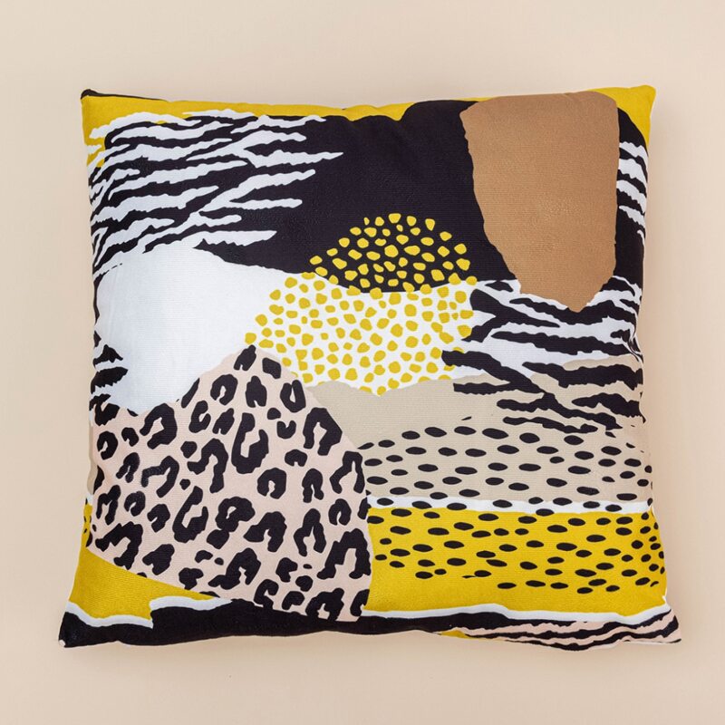 

Leopard Print Cushion Cover Without Filler, Multicolor