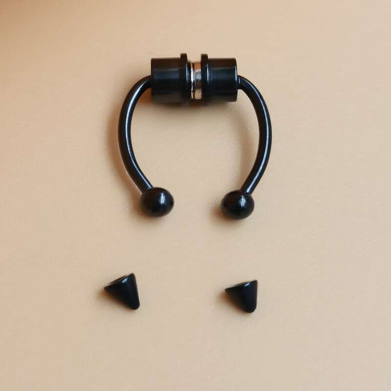 

1pc Geo Nose Ring, Black