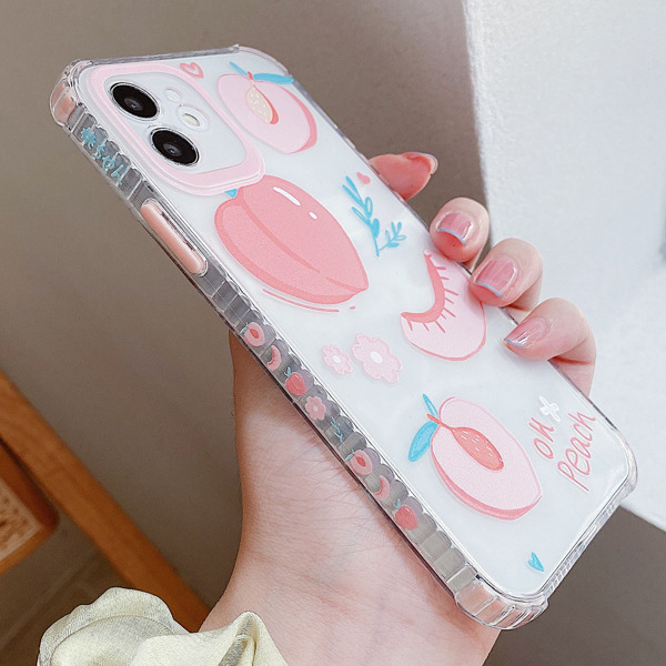 

Peach Pattern Clear Phone Case