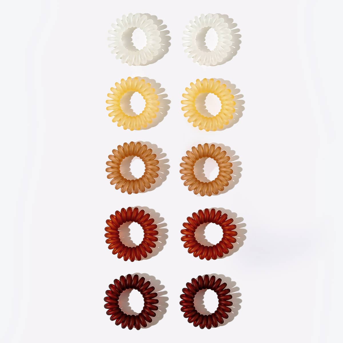 

10pcs Colorful Coil Hair Tie, Multicolor