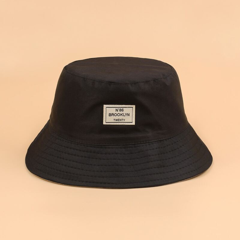 

Letter Patch Bucket Hat, Black