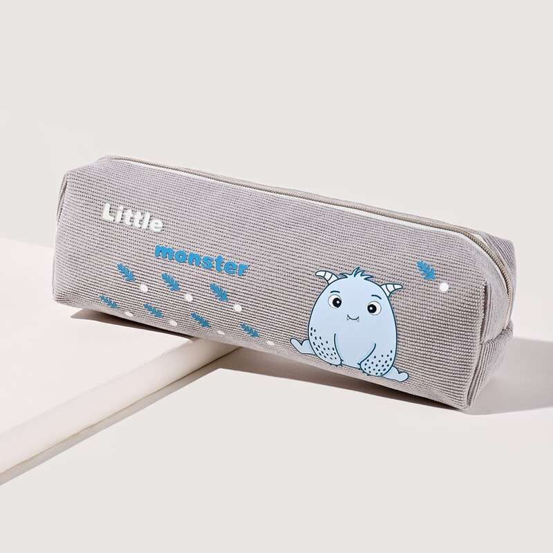 

Cartoon Graphic Pencil Case, Grey