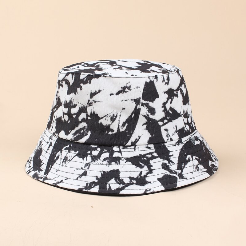 

Tie Dye Bucket Hat, Black and white