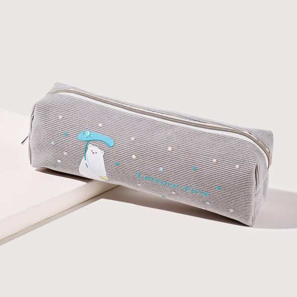 

Cartoon Graphic Pencil Case, Grey