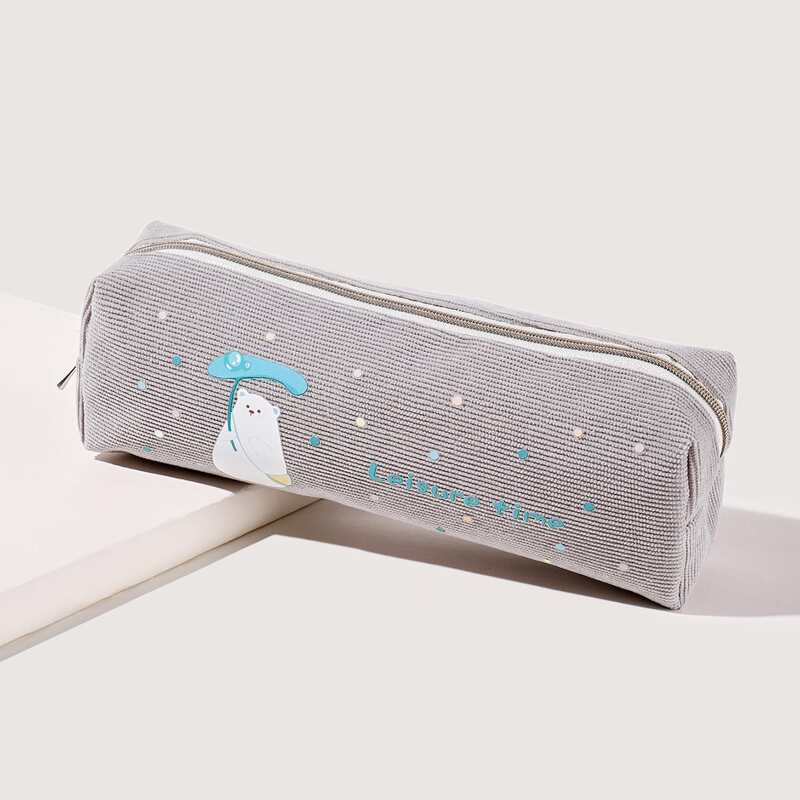 

Cartoon Graphic Pencil Case, Grey