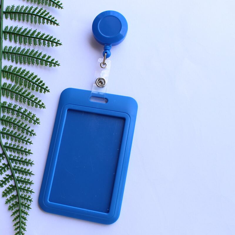 

1pc Plain ID Card Holder, Blue