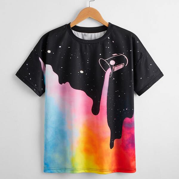 

Girls Graphic Print Tee, Multicolor