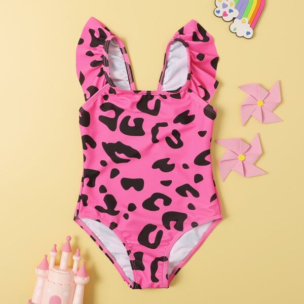 

Toddler Girls Allover Graphic One Piece Swimsuit, Pink