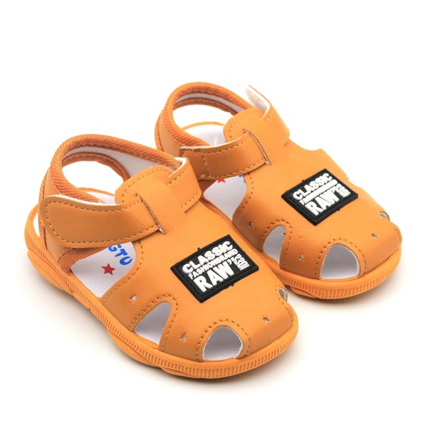 

Baby Boys Letter Graphic Cut Out Sandals, Yellow