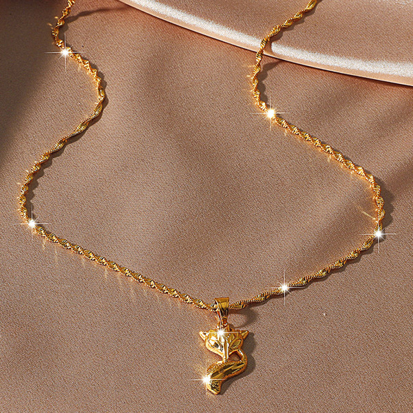 

Animal Charm Necklace, Gold