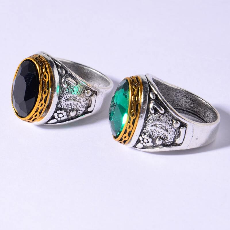 

2pcs Rhinestone Ring, Multicolor