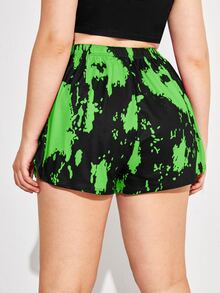 Shorts de cintura con cordón con estampado de dibujo - Multicolor - Ver 2