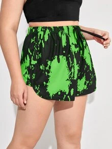 Shorts de cintura con cordón con estampado de dibujo - Multicolor - Ver 4