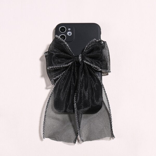 

Bowknot Decor Phone Case, Black