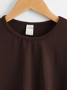 SHEIN Girls 3 Packs Solid Tee - Multicolor - View 3