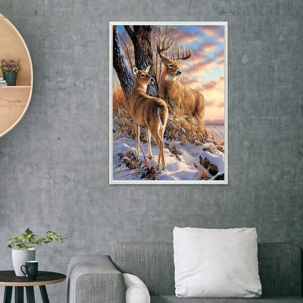 

Deer Print Diamond Painting Without Frame, Multicolor