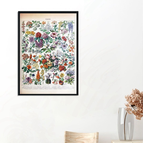

Flower Print Unframed Painting, Multicolor