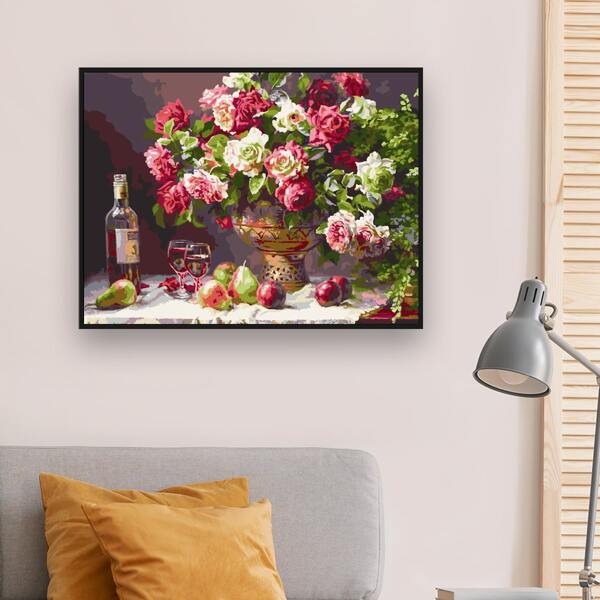 

Floral Pattern Diamond Painting Without Frame, Multicolor