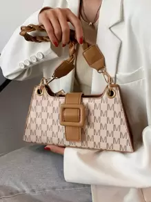 Túi đeo vai họa tiết chữ cái không thấm nước, nhẹ, dành cho doanh nhân thông thường dành cho nữ tuổi teen Sinh viên đại học, tân binh và công nhân cổ trắng Hoàn hảo cho văn phòng, đại học, công việc, kinh doanh, đi làm - Màu Khaki - Xem 1